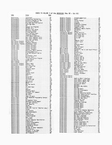 Arcadian Volume 3 Index (Rich Tietjens)